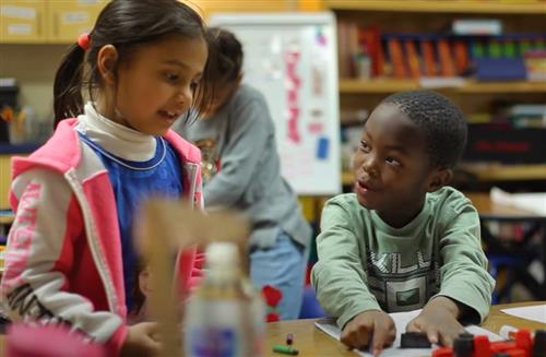 Two students talking